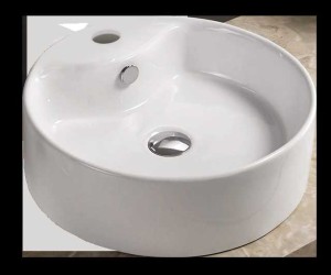 Раковина Timo Reko ТК-205 46.5 x 46.5 x 15.5 см накладная, круглая, белый