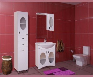 Пенал Bellezza АГАТА 35 L/R, белый, 35*190*35 см (4450/4451)