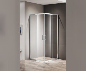 Душевой уголок Cezares Momento-A-2-100-C-Cr, 100 x 100 x 195 см без поддона, стекло прозрачное