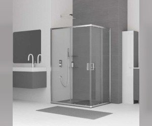 Душевой уголок RGW CL-44 80 х 100 см, дверь раздвижная, стекло прозрачное, профиль хром, 32094480-11