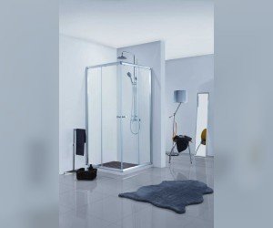 Душевой уголок Bravat Drop BS090.2200A, 90 x 90 x 200 см, двери раздвижные, стекло прозрачное, хром