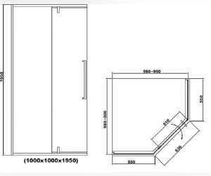 Душевой уголок RGW SV-81 32328100-11 100 х 100 см трапеция, хром
