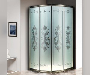 Душевой уголок Cezares GIUBILEO-R-2-90-SCORREVOLE-Br, 90 х 90 х 195 см, стекло на выбор