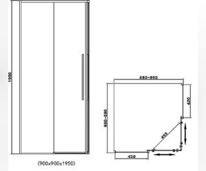 Душевой уголок RGW SV-31-B 32323199-14 90 х 90 см квадратный, черный