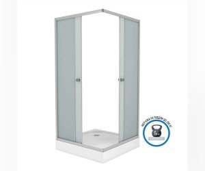 Душевой уголок Niagara Eco NG- 009-14Q матовое с поддоном 900 х 900 х 1950 см, профиль хром