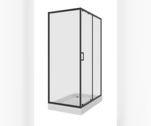 Душевой уголок Niagara Nova 120 х 80 см, профиль черный, стекло прозрачное, NG-6812-08 BLACK