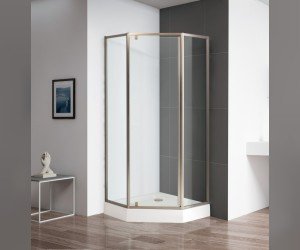 Душевой уголок Cezares ECO-O-P-1-90-C-Br, 90 х 90 х 195 см, стекло прозрачное