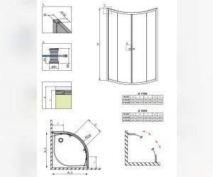 Душевой уголок Radaway Classic A, 90 х 90 x 170 см, стекло прозрачное, профиль хром, 30001-01-01