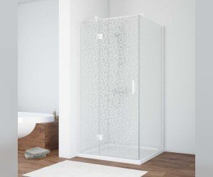 Душевой уголок Vegas Glass AFP-Fis, 100 x 90 x 190 см, профиль белый, стекло фея