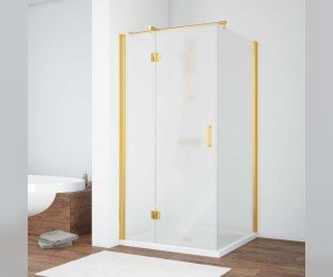 Душевой уголок Vegas Glass AFP-Fis, 100 x 90 x 190 см, профиль золото, стекло сатин