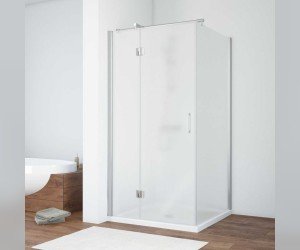 Душевой уголок Vegas Glass AFP-Fis, 100 x 90 x 190 см, профиль глянцевый хром, стекло сатин