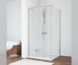 Душевой уголок Vegas Glass AFP-Fis, 100 x 90 x 190 см, профиль глянцевый хром, стекло прозрачное
