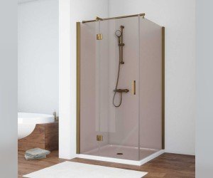 Душевой уголок Vegas Glass AFP-Fis, 100 x 90 x 190 см, профиль бронза, стекло бронза