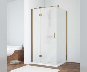 Душевой уголок Vegas Glass AFP-Fis, 100 x 90 x 190 см, профиль бронза, стекло сатин