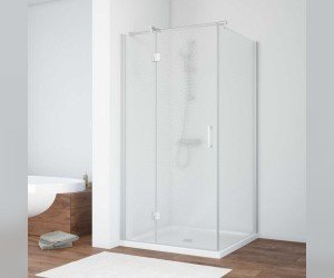 Душевой уголок Vegas Glass AFP-Fis, 100 x 90 x 190 см, профиль матовый хром, стекло ретро