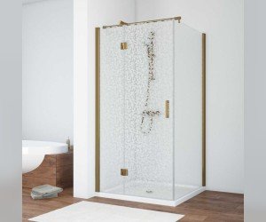 Душевой уголок Vegas Glass AFP-Fis, 100 x 90 x 190 см, профиль бронза, стекло фея