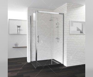 Душевой уголок RGW PA-145, 020814592-11, 120 x 90 см, дверь раздвижная, стекло прозрачное, профиль хром