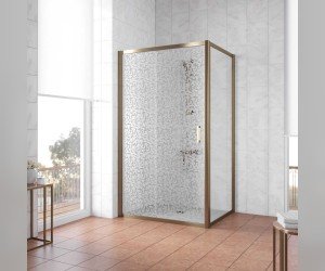 Душевой уголок Vegas Glass ZP+ZPV, 100 x 70 x 190 см, профиль бронза, стекло фея