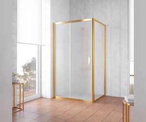 Душевой уголок Vegas Glass ZP+ZPV, 100 x 70 x 190 см, профиль золото, стекло сатин