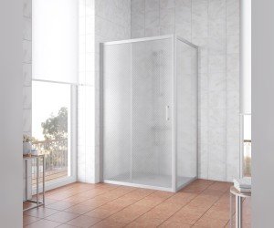 Душевой уголок Vegas Glass ZP+ZPV, 100 x 70 x 190 см, профиль матовый хром, стекло ретро