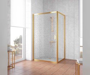 Душевой уголок Vegas Glass ZP+ZPV, 100 x 70 x 190 см, профиль золото, стекло фея