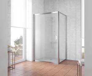 Душевой уголок Vegas Glass ZP+ZPV, 100 x 70 x 190 см, профиль глянцевый хром, стекло ретро