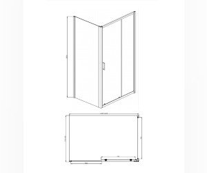 Душевой уголок Bravat Drop BS120.3100A, 120 x 80 x 200 см, двери раздвижные, стекло прозрачное, хром