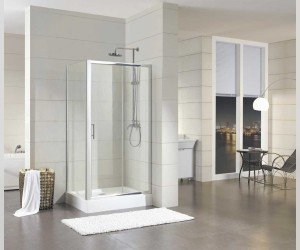 Душевой уголок Bravat Drop BS120.3100A, 120 x 80 x 200 см, двери раздвижные, стекло прозрачное, хром