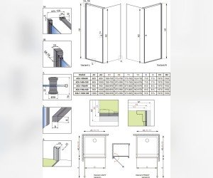 Душевой уголок Radaway EOS KDJ I 90/R, 90 х 90 см, стекло прозрачное, профиль хром, дверь правая, 137503-01-01R