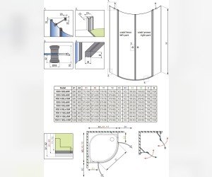 Душевой уголок Radaway EOS II PDD 90 х 90 х 195 см, стекло прозрачное, профиль хром