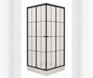 Душевой уголок Niagara Nova 1000х1000х1950 см квадратный, дверь раздвижная, стекло прозрачное, профиль черный, NG-0100-14