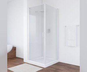 Душевой уголок Vegas Glass EP-Fis, 80 x 120 x 190 см, профиль белый, стекло прозрачное