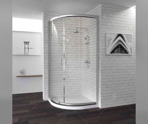 Душевой уголок RGW PA-51, 02085100-11, 100 х 100 x 190 см четверть круга, дверь раздвижная, стекло прозрачное, хром
