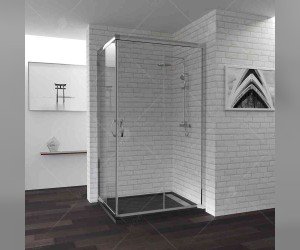 Душевой уголок RGW PA-146, 020814682-11, 80 х 120 x 185 см, дверь раздвижная, стекло прозрачное, хром