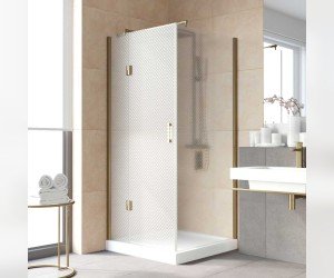 Душевой уголок Vegas Glass AFP-Fis Lux, 110 x 100 x 199.5 см, профиль бронза, стекло ретро, AFP-Fis Lux 110 05 R04