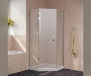 Душевой уголок Vegas Glass AFA-Pen Lux, 100 x 100 x 199.5 см, профиль глянцевый хром, стекло сатин