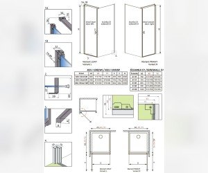 Душевой уголок Radaway Nes Black KDJ I, 90 x 75 см, правая дверь, стекло прозрачное, профиль черный