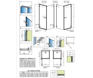 Душевой уголок Radaway Arta KDJ I 90 x 70 см, левая дверь, стекло прозрачное, профиль хром+