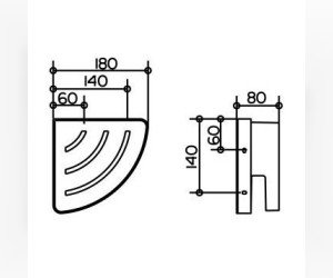 Угловая корзинка для душа Keuco Collection Moll 12757 010000