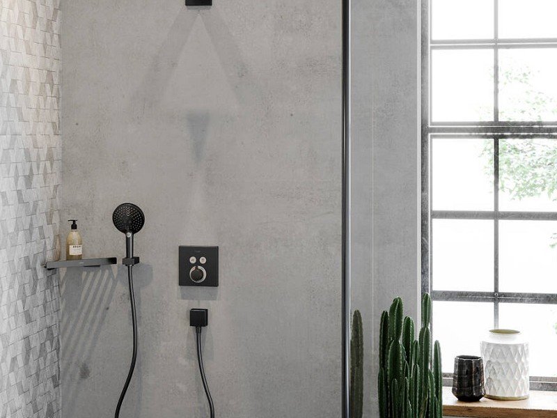 Полка Hansgrohe AddStoris угловая 30 см, чёрный матовый, 41741670