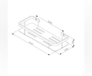 Полка Am.Pm Sense L, 2 яруса, черная матовая, A7453222