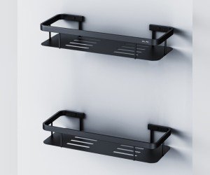 Полка Am.Pm Sense L, 2 яруса, черная матовая, A7453222