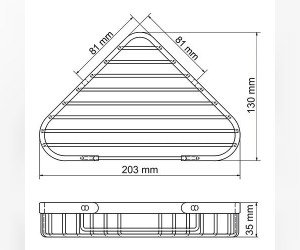 Полка металлическая WasserKRAFT Серия К, угловая, цвет - белый, K-733WHITE