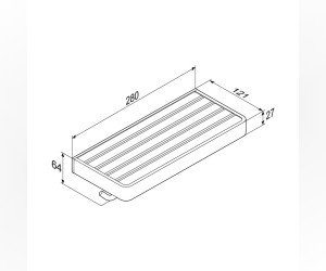 Держатель туалетной бумаги Damixa Jupiter двойной, с полочкой, хром, черный матовый, DA77341900