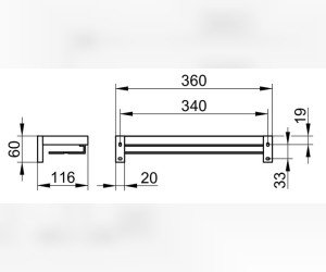 Полочка для душа Keuco Edition 90 Square, хром, 19158010000