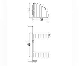 Полка-решетка двухъярусная Veragio Basket VR.GFT-9037.BR, бронза