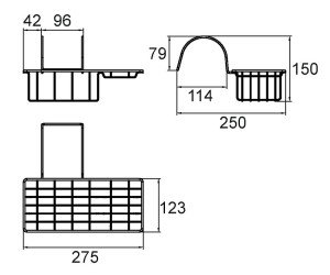 Полка Milardo 301W000M44K на край ванны