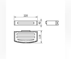 Полка Langberger 75160, хром