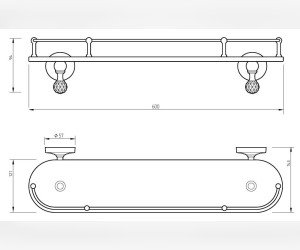 Полка с галереей Migliore Amerida 16601 золото
