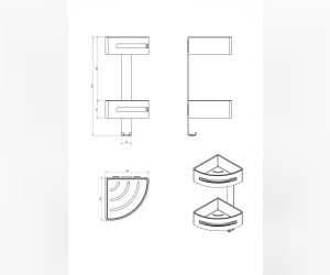 Уголок-полка Langberger 75862 для душа с пластиком